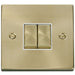 Click Deco Satin Brass 2W & Intermediate Switch VPSB4125WH Available from RS Electrical Supplies