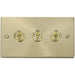 Click Deco Satin Brass 3G Toggle Switch VPSB423 Available from RS Electrical Supplies