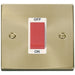 Click Deco Satin Brass 45A Cooker Switch VPSB200WH Available from RS Electrical Supplies