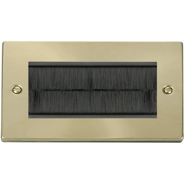 Click Deco Satin Brass 4G Cable Brush Outlet VPSB4BRUSHBK Available from RS Electrical Supplies