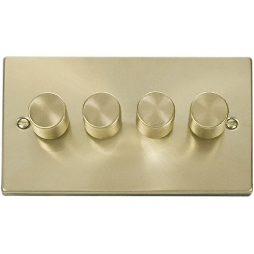 Click Deco Satin Brass 4G LED Dimmer Switch VPSB164 Available from RS Electrical Supplies