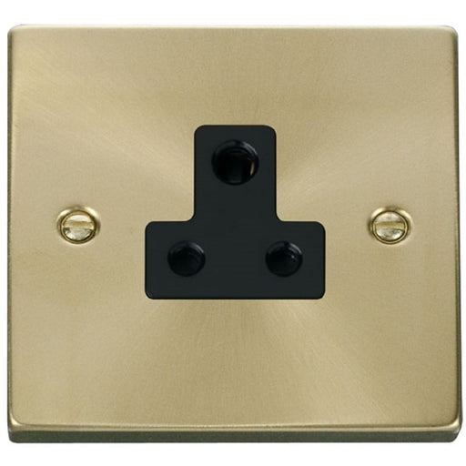 Click Deco Satin Brass 5A Unswitched Socket VPSB038BK Available from RS Electrical Supplies