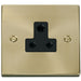 Click Deco Satin Brass 5A Unswitched Socket VPSB038BK Available from RS Electrical Supplies