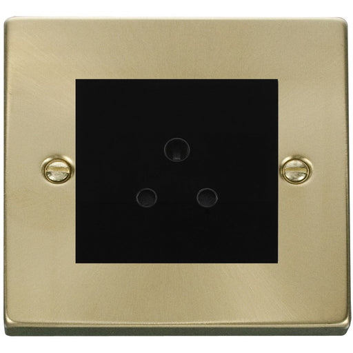 Click Deco Satin Brass 5A Unswitched Socket VPSB038MBK Available from RS Electrical Supplies