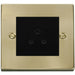 Click Deco Satin Brass 5A Unswitched Socket VPSB038MBK Available from RS Electrical Supplies