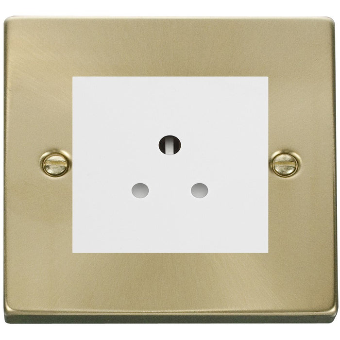 Click Deco Satin Brass 5A Unswitched Socket VPSB038MWH Available from RS Electrical Supplies