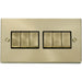 Click Deco Satin Brass 6G Light Switch VPSB416BK Available from RS Electrical Supplies