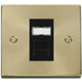 Click Deco Satin Brass Cat5e Data Socket VPSBRJ45BK Available from RS Electrical Supplies