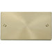 Click Deco Satin Brass Double Blank Plate VPSB061 Available from RS Electrical Supplies