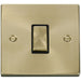 Click Deco Satin Brass Intermediate Switch VPSB425BK Available from RS Electrical Supplies