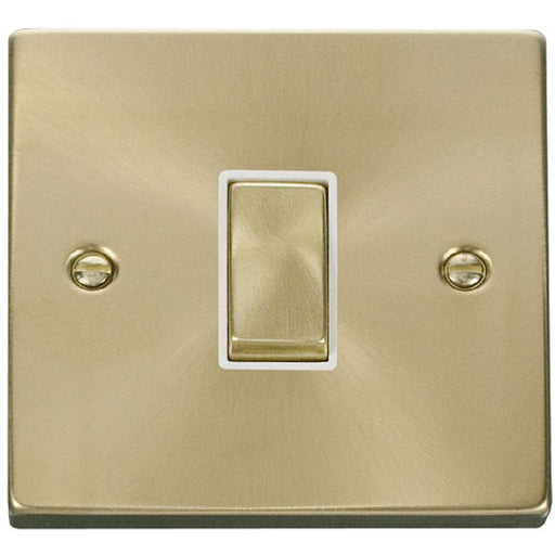 Click Deco Satin Brass Intermediate Switch VPSB425WH Available from RS Electrical Supplies