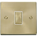 Click Deco Satin Brass 1G Light Switch VPSB411WH Available from RS Electrical Supplies