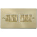 Click Deco Satin Brass 6G Light Switch VPSB416WH Available from RS Electrical Supplies