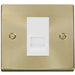 Click Deco Satin Brass Master Telephone Socket VPSB120MWH Available from RS Electrical Supplies