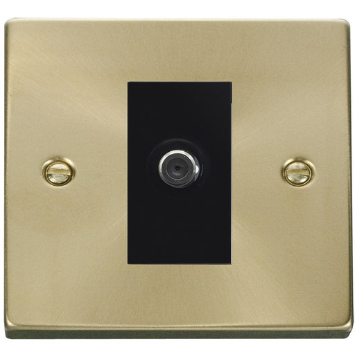 Click Deco Satin Brass Satellite Socket VPSB156MBK Available from RS Electrical Supplies