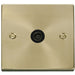 Click Deco Satin Brass TV Socket VPSB065BK Available from RS Electrical Supplies