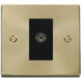 Click Deco Satin Brass TV Socket VPSB065MBK Available from RS Electrical Supplies