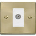 Click Deco Satin Brass TV Socket VPSB065MWH Available from RS Electrical Supplies