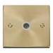 Click Deco Satin Brass TV Socket VPSB065WH Available from RS Electrical Supplies