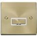 Click Deco Satin Brass 13A Unswitched Spur VPSB750WH Available from RS Electrical Supplies