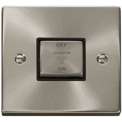 Click Deco Satin Chrome 10A Fan Isolator Switch VPSC520BK Available from RS Electrical Supplies