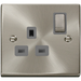 Click Deco Satin Chrome 13A Single Socket VPSC535GY Available from RS Electrical Supplies