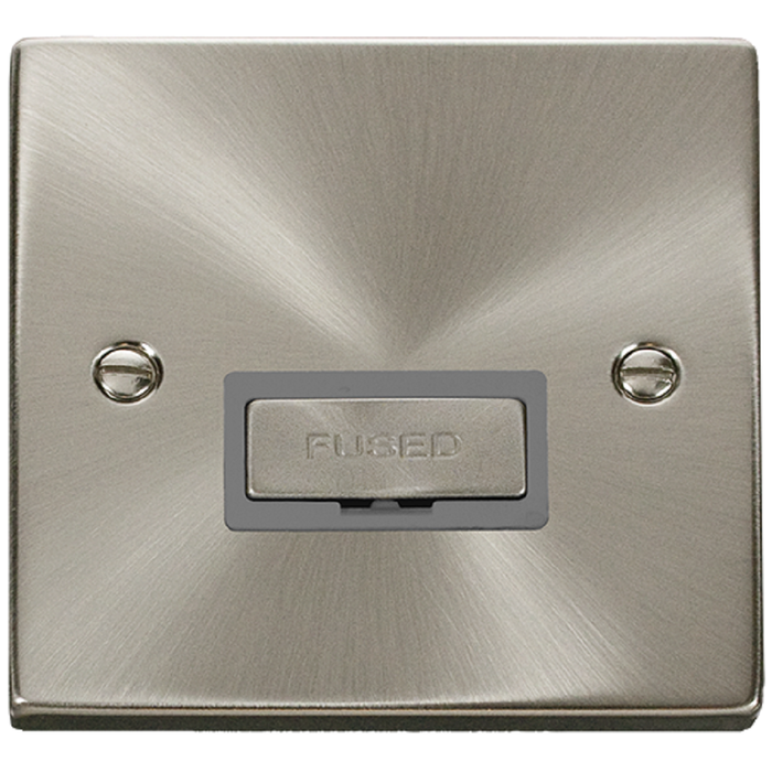Click Deco Satin Chrome 13A Unswitched Spur VPSC750GY Available from RS Electrical Supplies