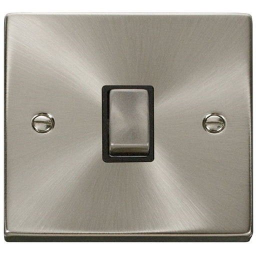 Click Deco Satin Chrome 20A Double Pole Switch VPSC722BK Available from RS Electrical Supplies