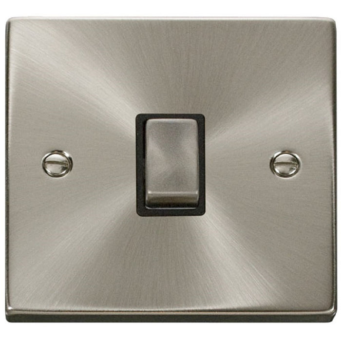 Click Deco Satin Chrome 20A Double Pole Switch VPSC722BK Available from RS Electrical Supplies