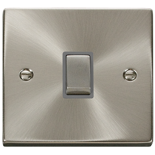Click Deco Satin Chrome 20A Double Pole Switch VPSC722GY Available from RS Electrical Supplies