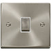 Click Deco Satin Chrome 20A Double Pole Switch VPSC722WH Available from RS Electrical Supplies