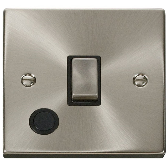 Click Deco Satin Chrome 20A Double Pole Switch with Flex VPSC522BK Available from RS Electrical Supplies