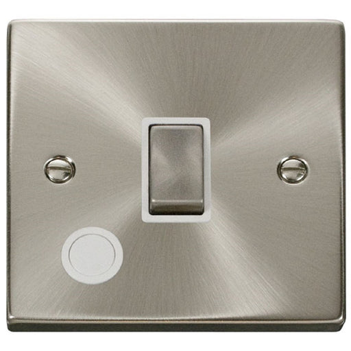 Click Deco Satin Chrome 20A Double Pole Switch with Flex VPSC522WH Available from RS Electrical Supplies