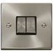 Click Deco Satin Chrome 2G Light Switch VPSC412BK Available from RS Electrical Supplies