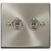 Click Deco Satin Chrome 2W & Int Toggle Switch VPSC4225 Available from RS Electrical Supplies