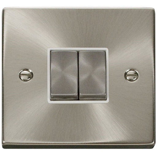 Click Deco Satin Chrome 2W & Intermediate Switch VPSC4125WH Available from RS Electrical Supplies