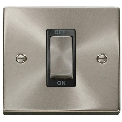 Click Deco Satin Chrome 45A Cooker Switch VPSC500BK Available from RS Electrical Supplies