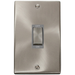 Click Deco Satin Chrome 45A Cooker Switch VPSC502GY Available from RS Electrical Supplies