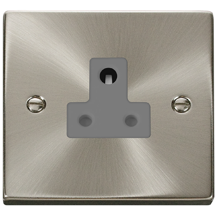 Click Deco Satin Chrome 5A Unswitched Socket VPSC038GY Available from RS Electrical Supplies
