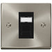 Click Deco Satin Chrome Cat5e Data Socket VPSCRJ45BK Available from RS Electrical Supplies
