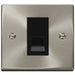 Click Deco Satin Chrome Master Telephone Socket VPSC120MBK Available from RS Electrical Supplies