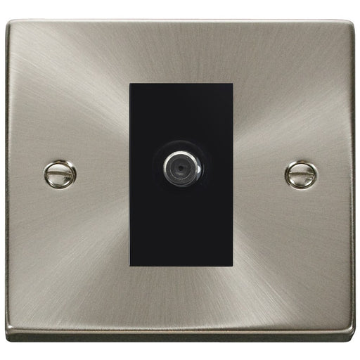Click Deco Satin Chrome Satellite Socket VPSC156MBK Available from RS Electrical Supplies