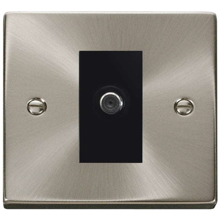 Click Deco Satin Chrome Satellite Socket VPSC156MBK Available from RS Electrical Supplies