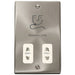 Click Deco Satin Chrome Shaver Socket VPSC100WH Available from RS Electrical Supplies