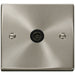 Click Deco Satin Chrome TV Socket VPSC065BK Available from RS Electrical Supplies