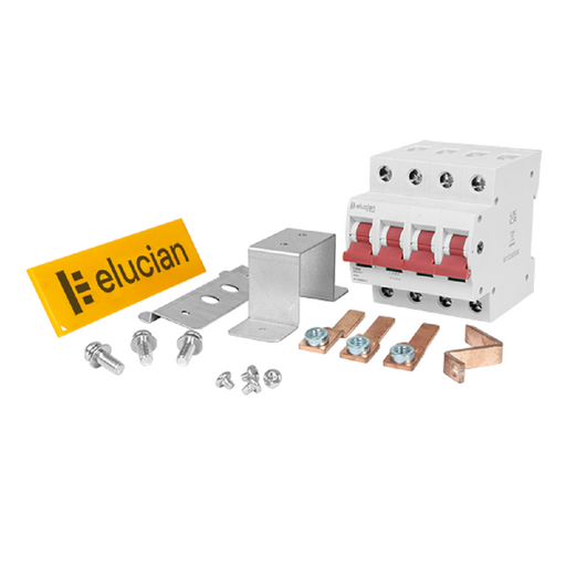 Elucian 3 Phase 4 Pole 125A Main Switch Kit For 8-24 Way Boards TPMS4125K available from RS Electrical Supplies