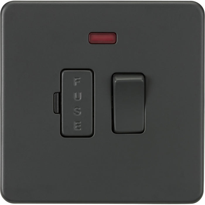 Knightsbridge Screwless Anthracite 13A Switched Spur with Neon SF6300NAT Available from RS Electrical Supplies