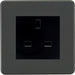 Knightsbridge Screwless Anthracite 13A Unswitched Socket SF13AMAT Available from RS Electrical Supplies