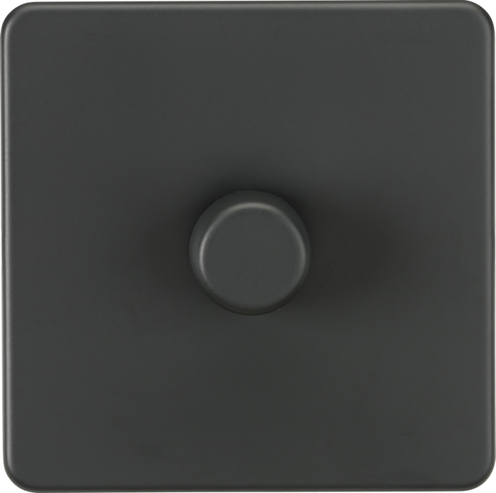 Knightsbridge Screwless Anthracite 1G Dimmer Switch SF2191AT Available from RS Electrical Supplies