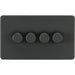 Knightsbridge Screwless Anthracite 4G Dimmer Switch SF2194AT Available from RS Electrical Supplies